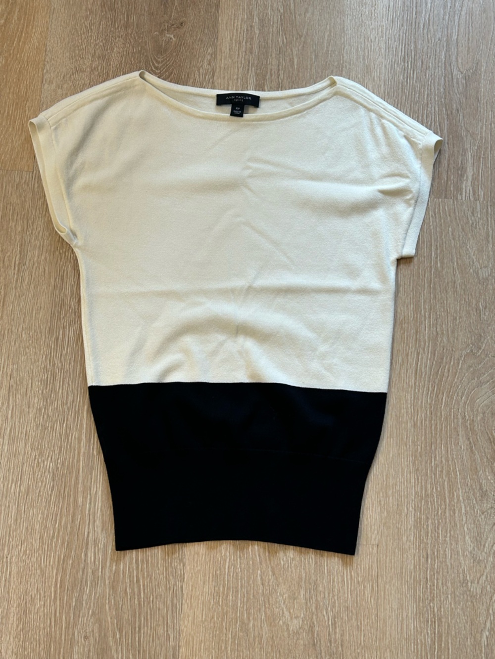 Ann Taylor Black and Cream Top